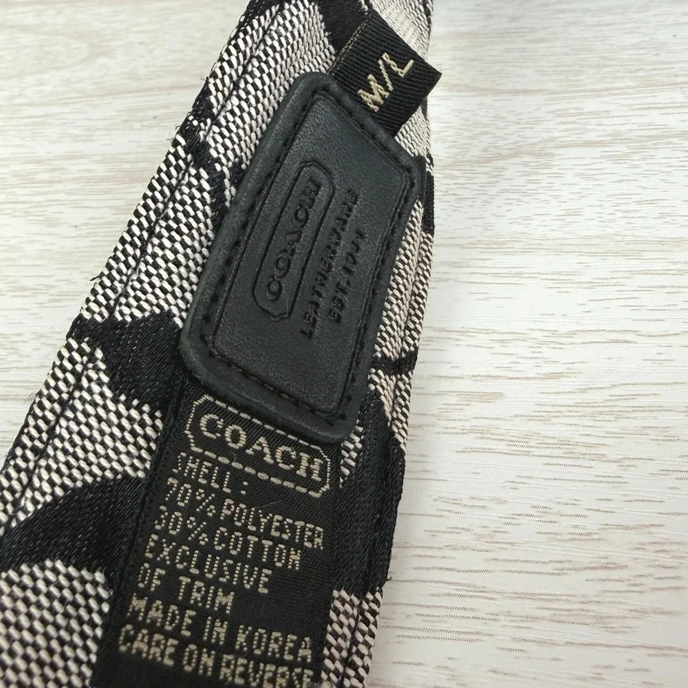 COACH‎ Signature Visor M/L Gray Black Logo Golf Beach Resort Vacation Tennis Y2K - Picture 9 of 9